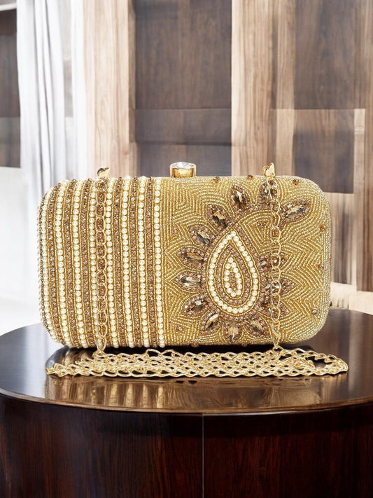 Crusset Embellished Box ClutchCL20776