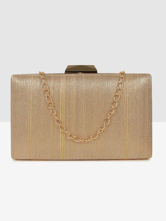 Radiant Gold Elegance Clutch