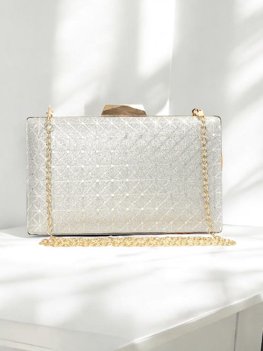 Crusset Textured Box Clutch With Shoulder StrapCL20781