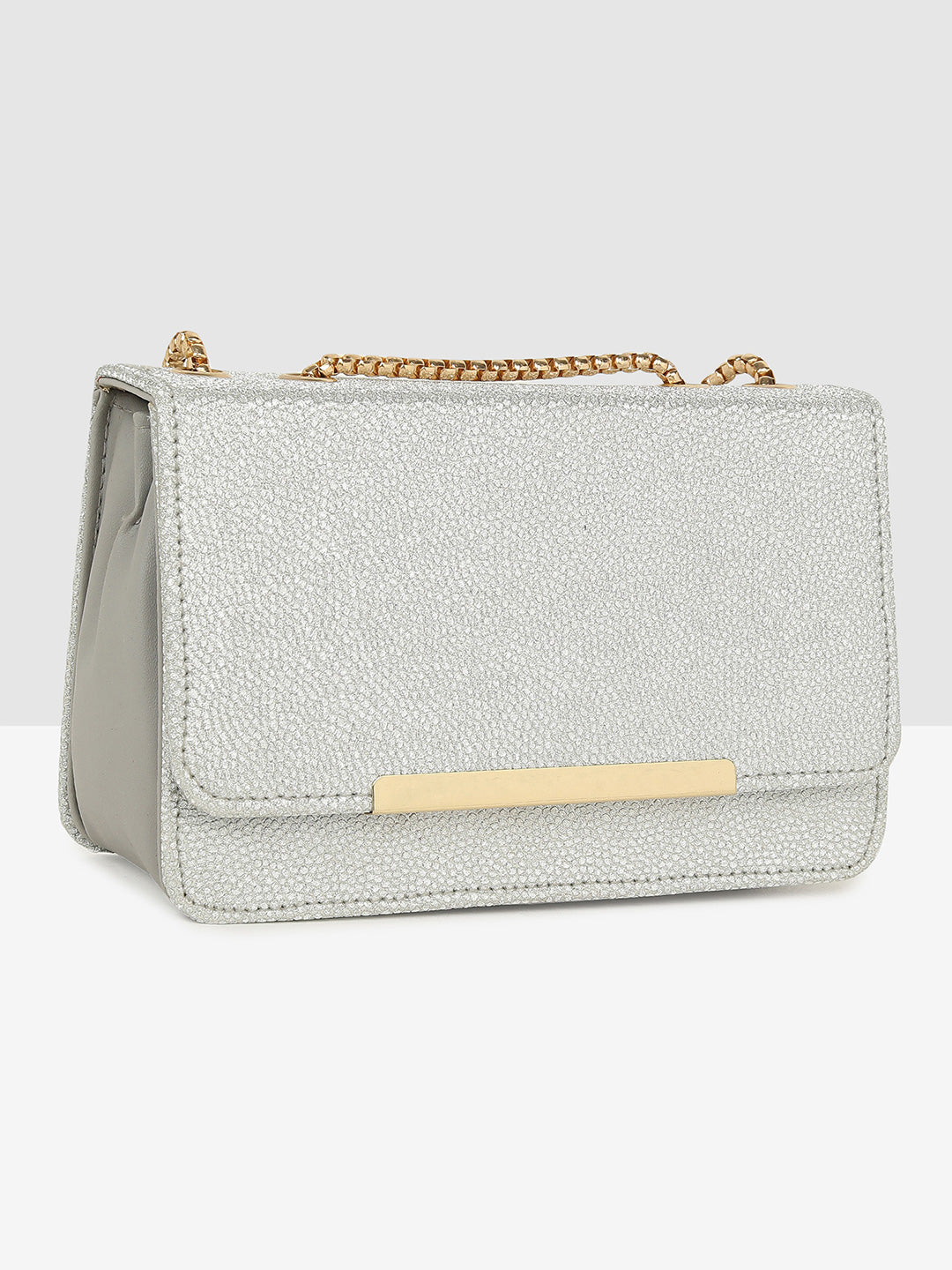 Silver Elegant Evening Clutch