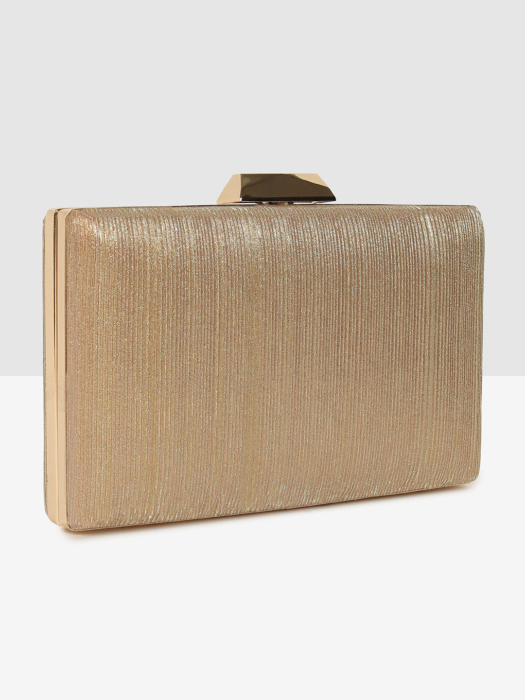 Radiant Gold Elegance Clutch