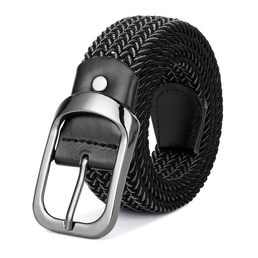 CRUSSET Unisex Black Mix Braided BeltCI5618