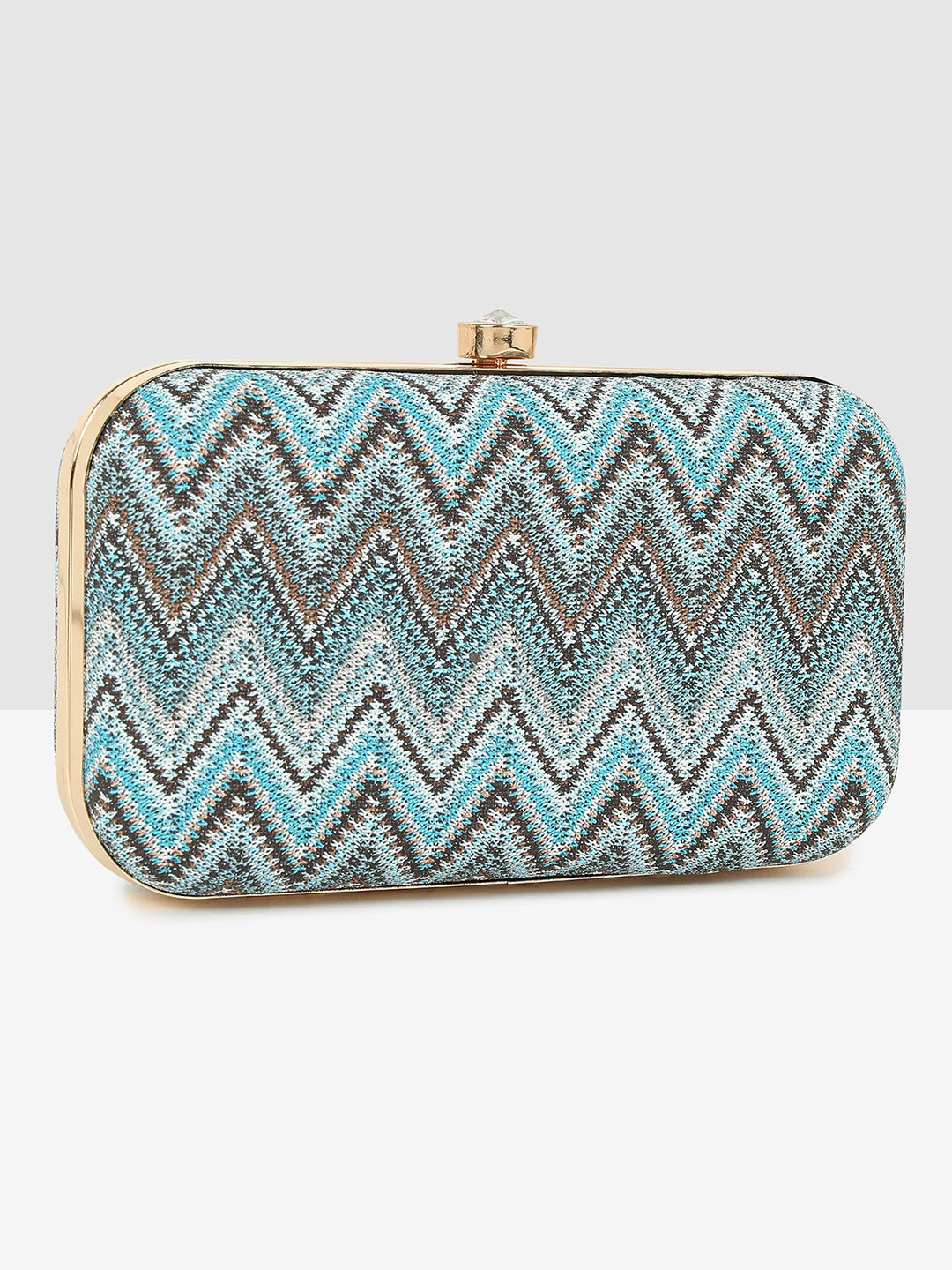Vibrant Vibe Multicolor-Print Clutch