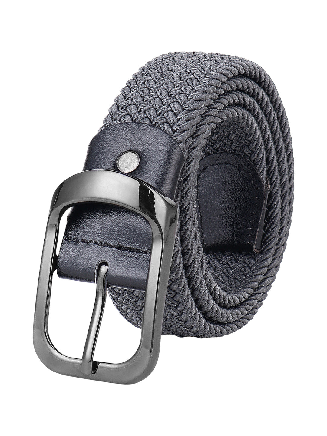 CRUSSET Unisex Grey Braided BeltCI5619