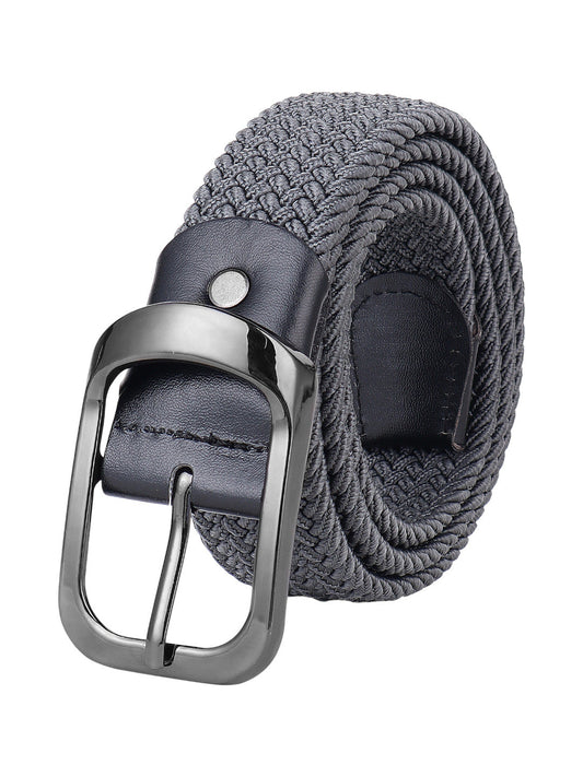 CRUSSET Unisex Grey Braided BeltCI5619