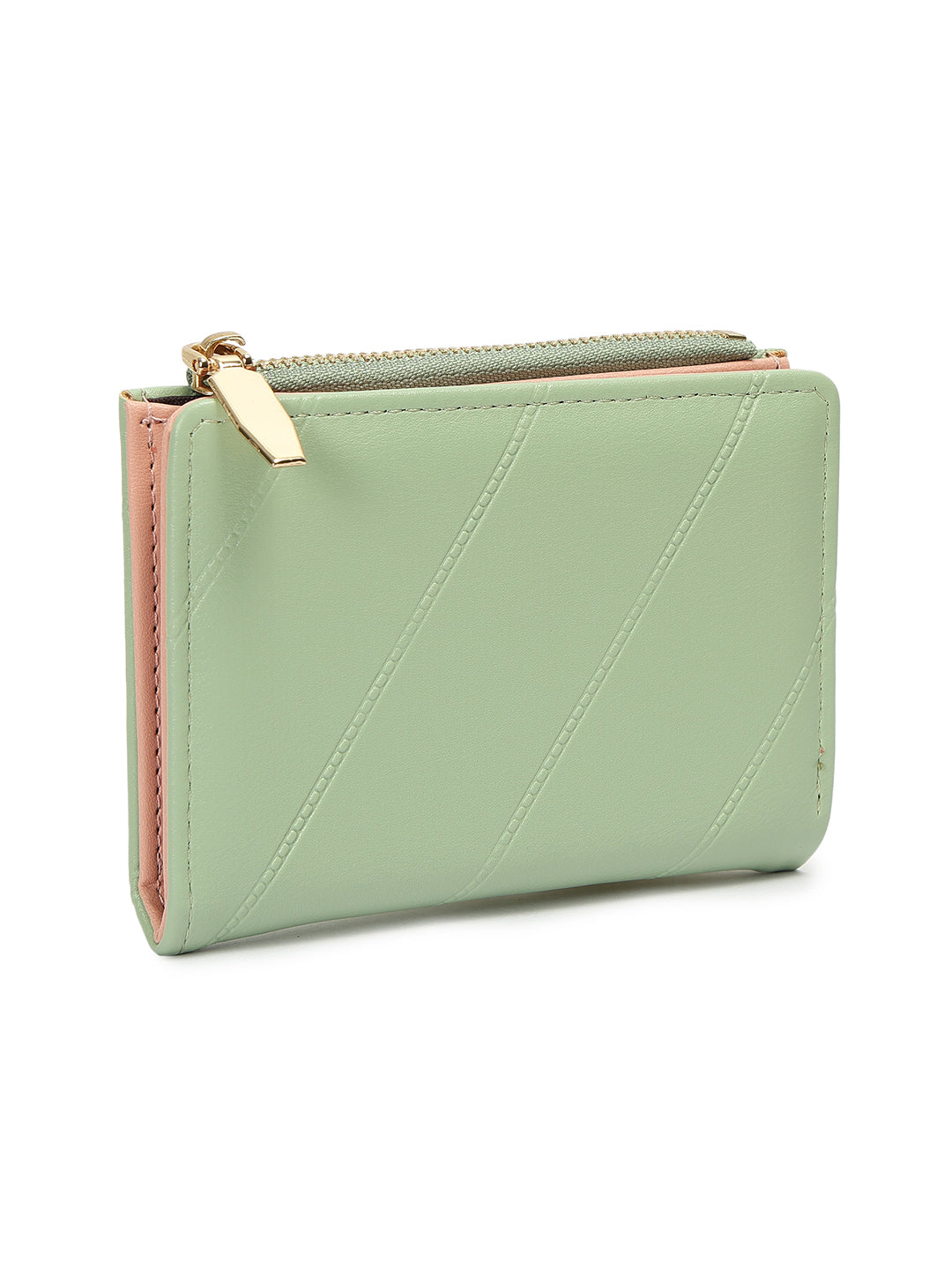 Crusset Wallet for Women â€“ PU Ladies Purse with Button Closure | Two Fold Textured Womenâ€™s Wallet CW20763