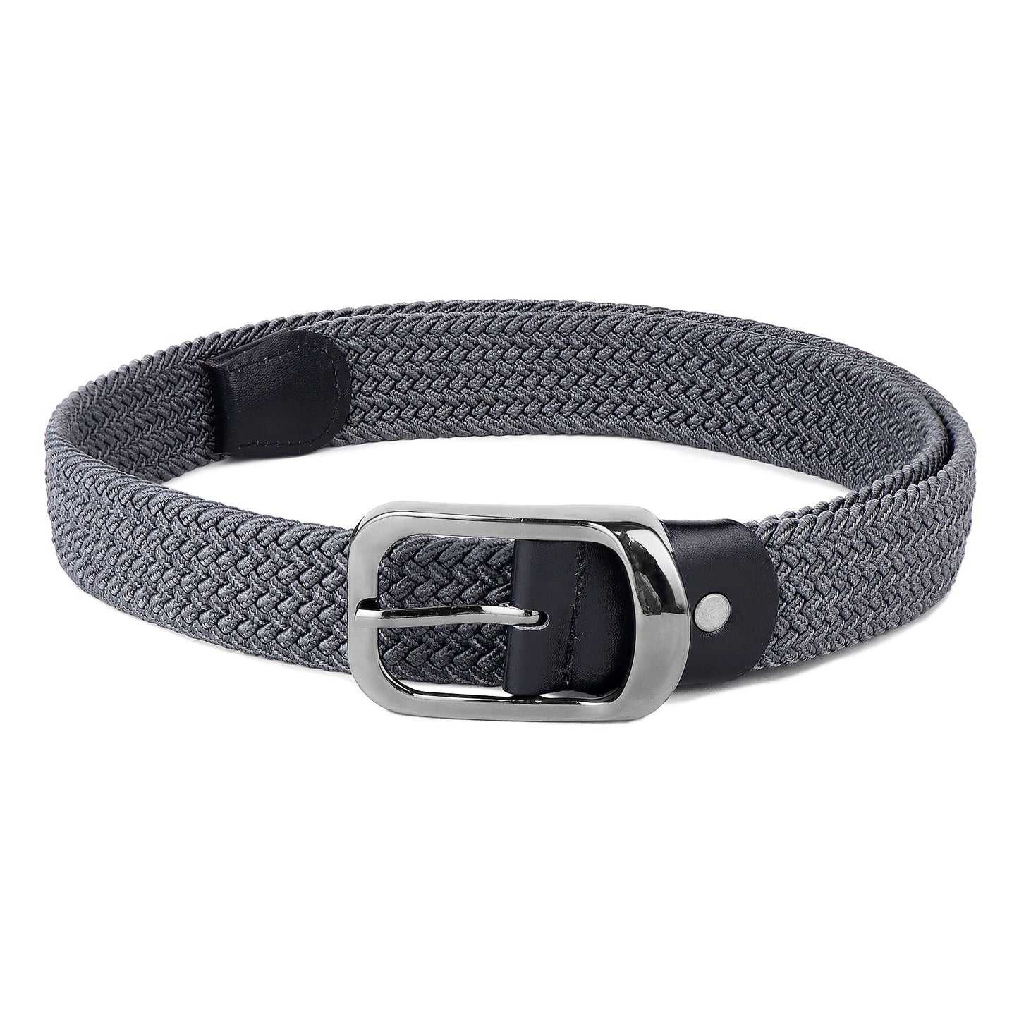 CRUSSET Unisex Grey Braided BeltCI5619