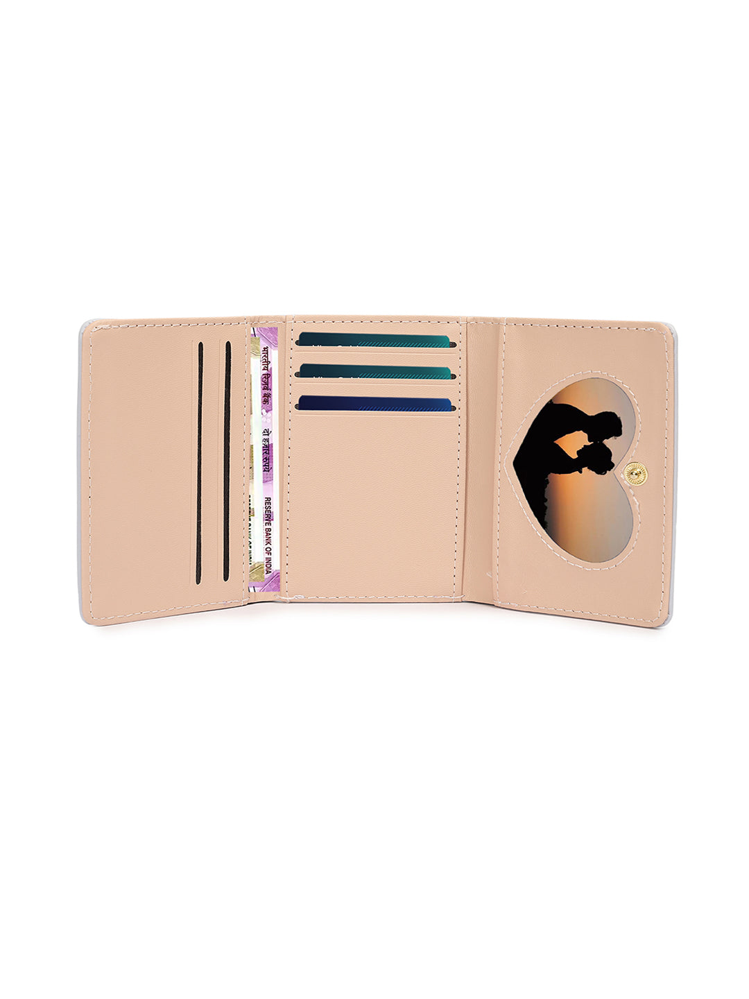 Crusset Wallet for Women â€“ PU Ladies Purse with Button Closure | Two Fold Textured Womenâ€™s Wallet CW20767
