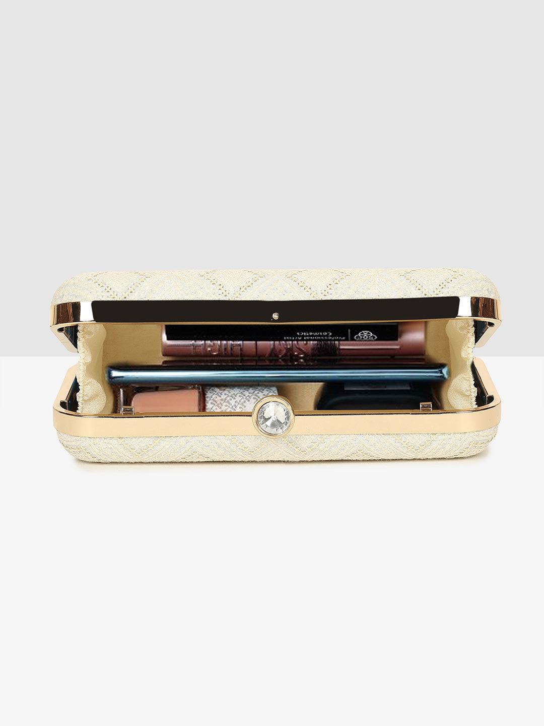 Pure Elegance White Clutch