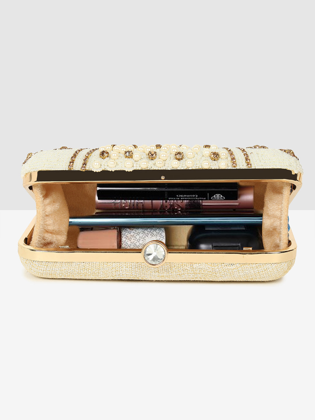 Floral Elegance Embellished Clutch
