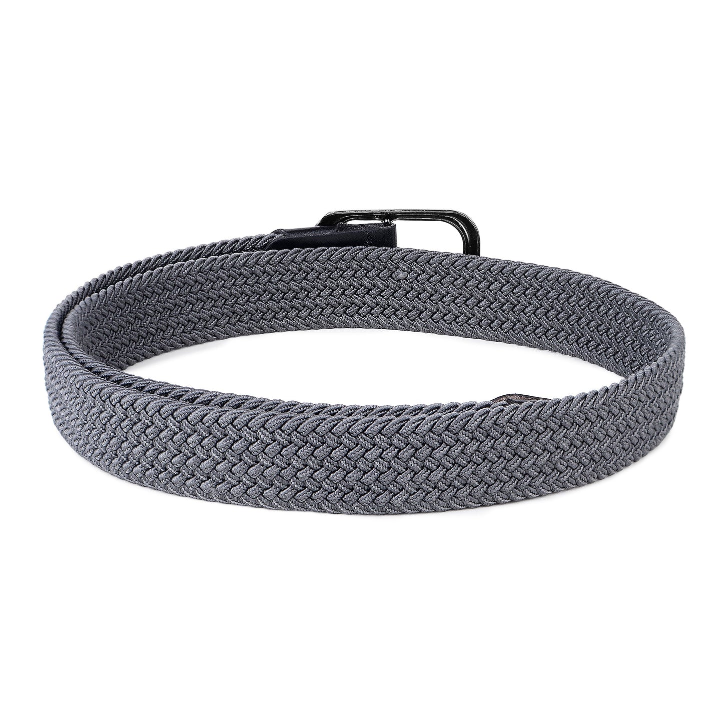 CRUSSET Unisex Grey Braided BeltCI5619