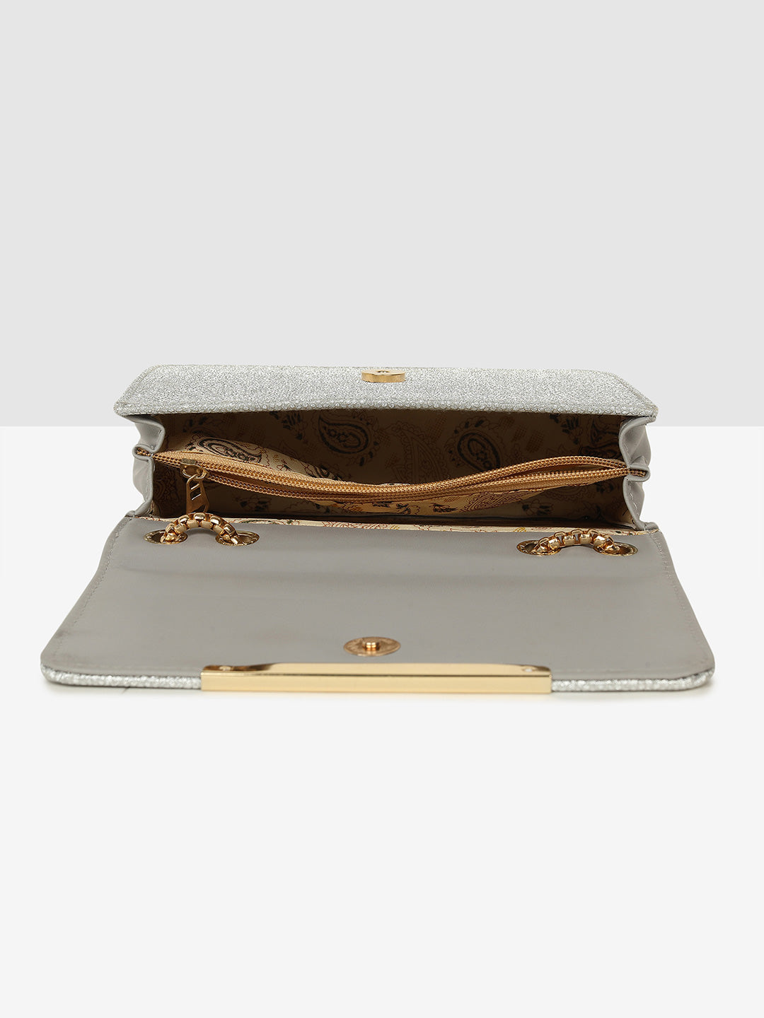 Silver Elegant Evening Clutch