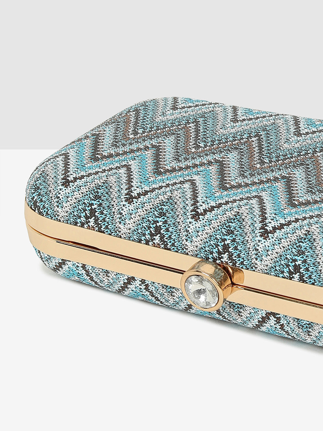 Vibrant Vibe Multicolor-Print Clutch