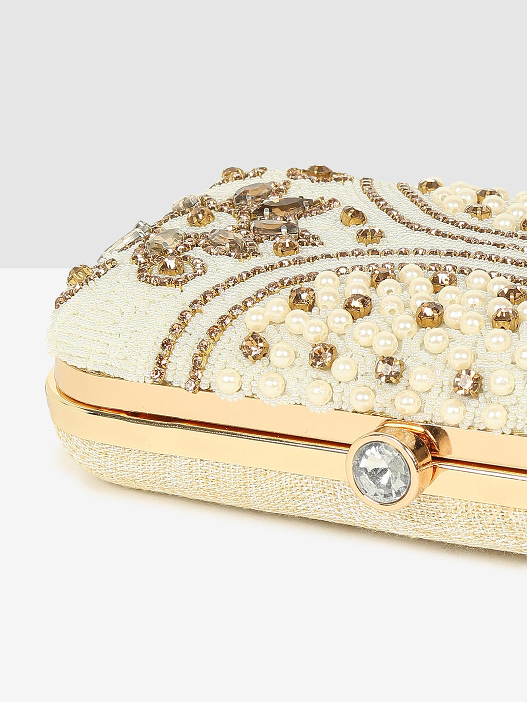 Floral Elegance Embellished Clutch