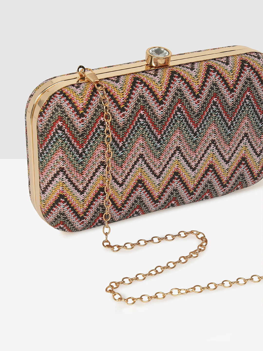 Multi-Color Chic Frame Clutch
