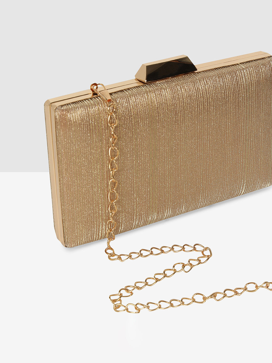 Radiant Gold Elegance Clutch