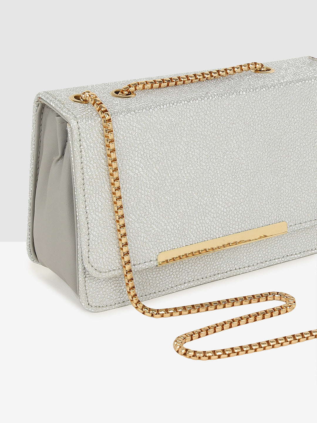 Silver Elegant Evening Clutch