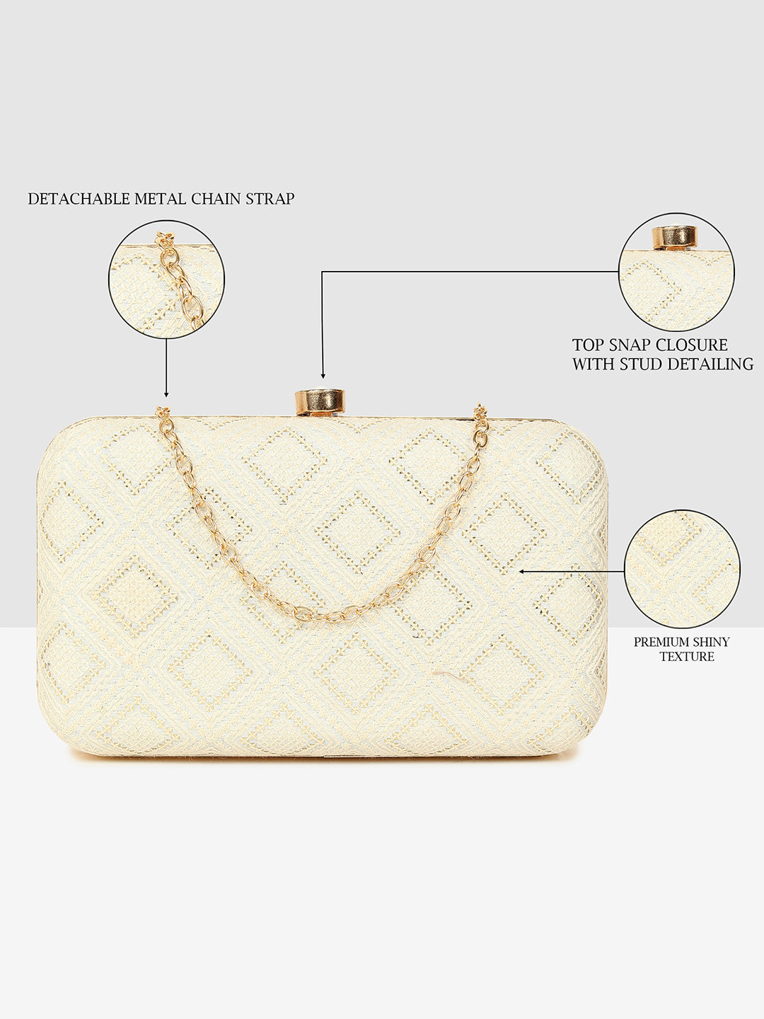 Pure Elegance White Clutch