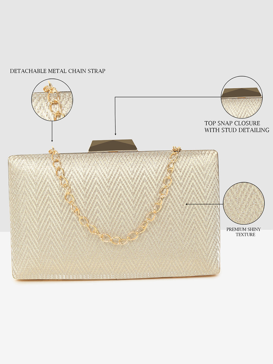 Glamor Gold Chain Clutch