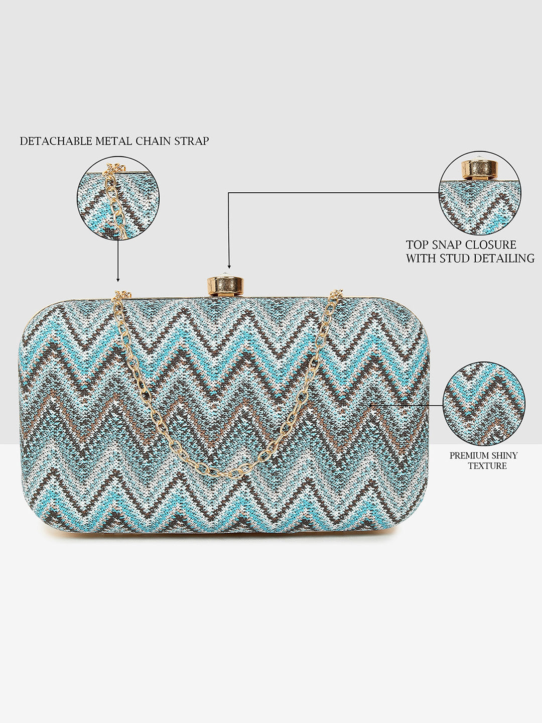 Vibrant Vibe Multicolor-Print Clutch