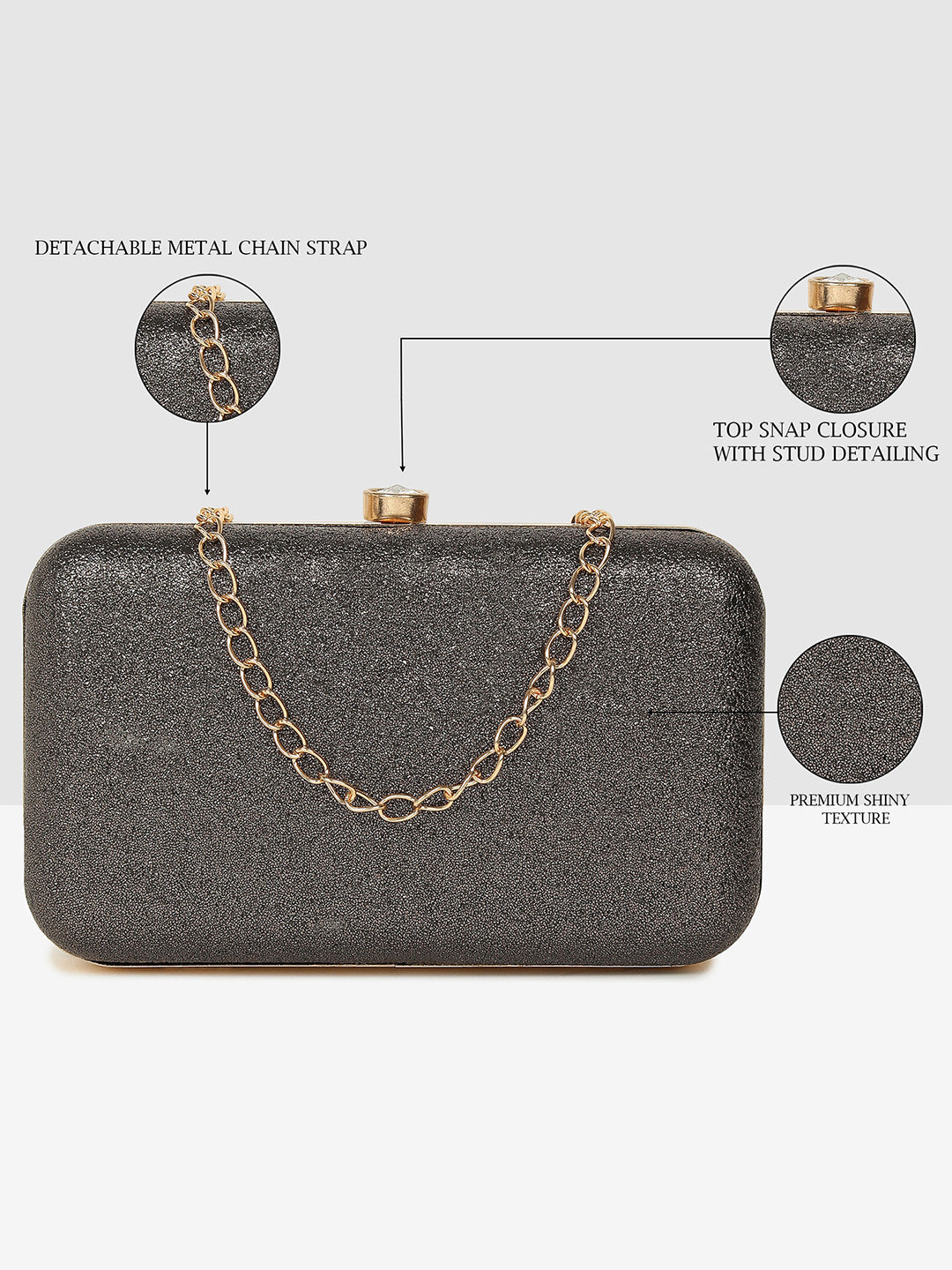 Midnight Chic Chain Clutch