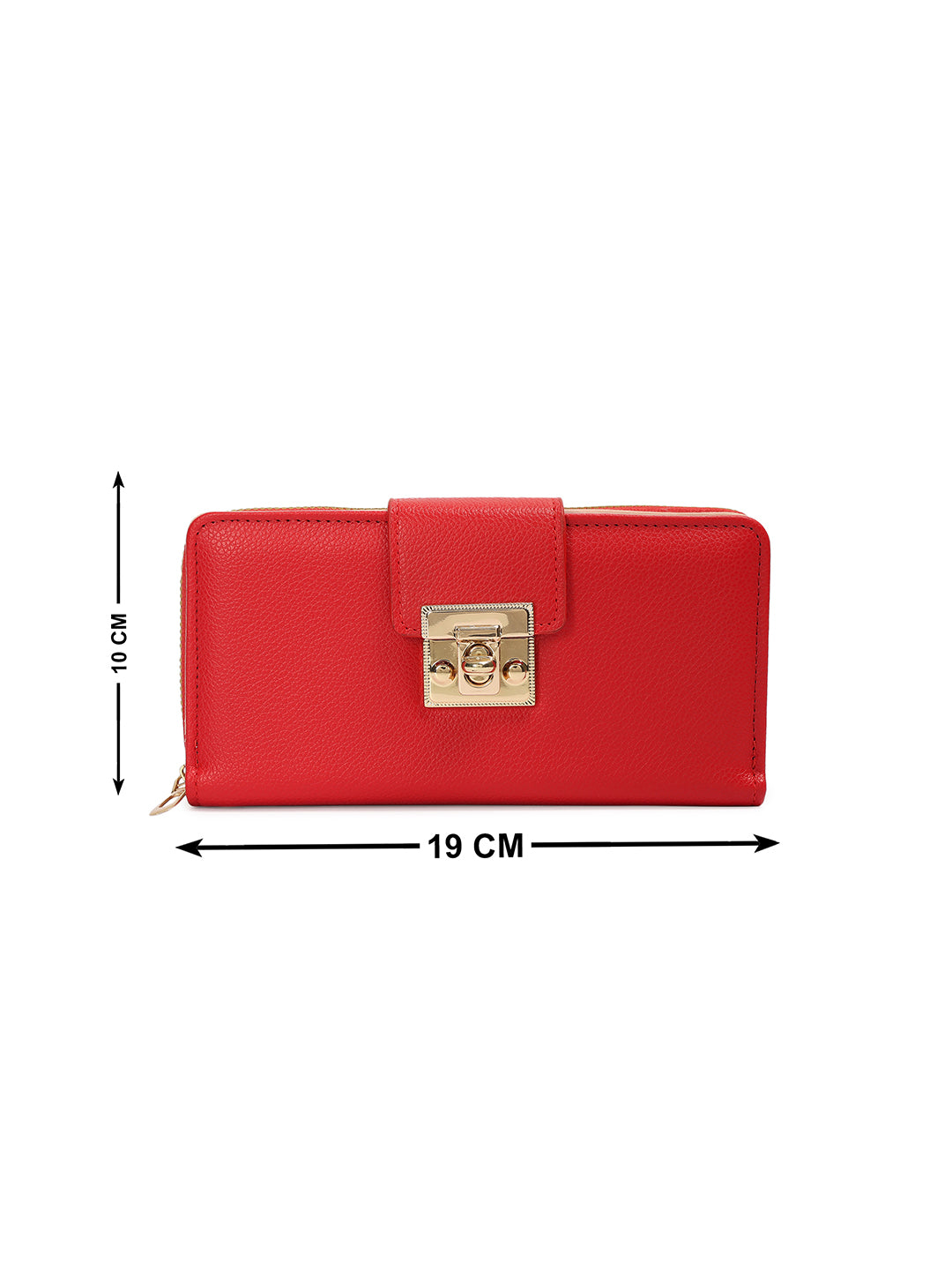 Crusset Wallet for Women â€“ PU Ladies Purse with Button Closure | Large Two Fold Textured Womenâ€™s Wallet CW20760