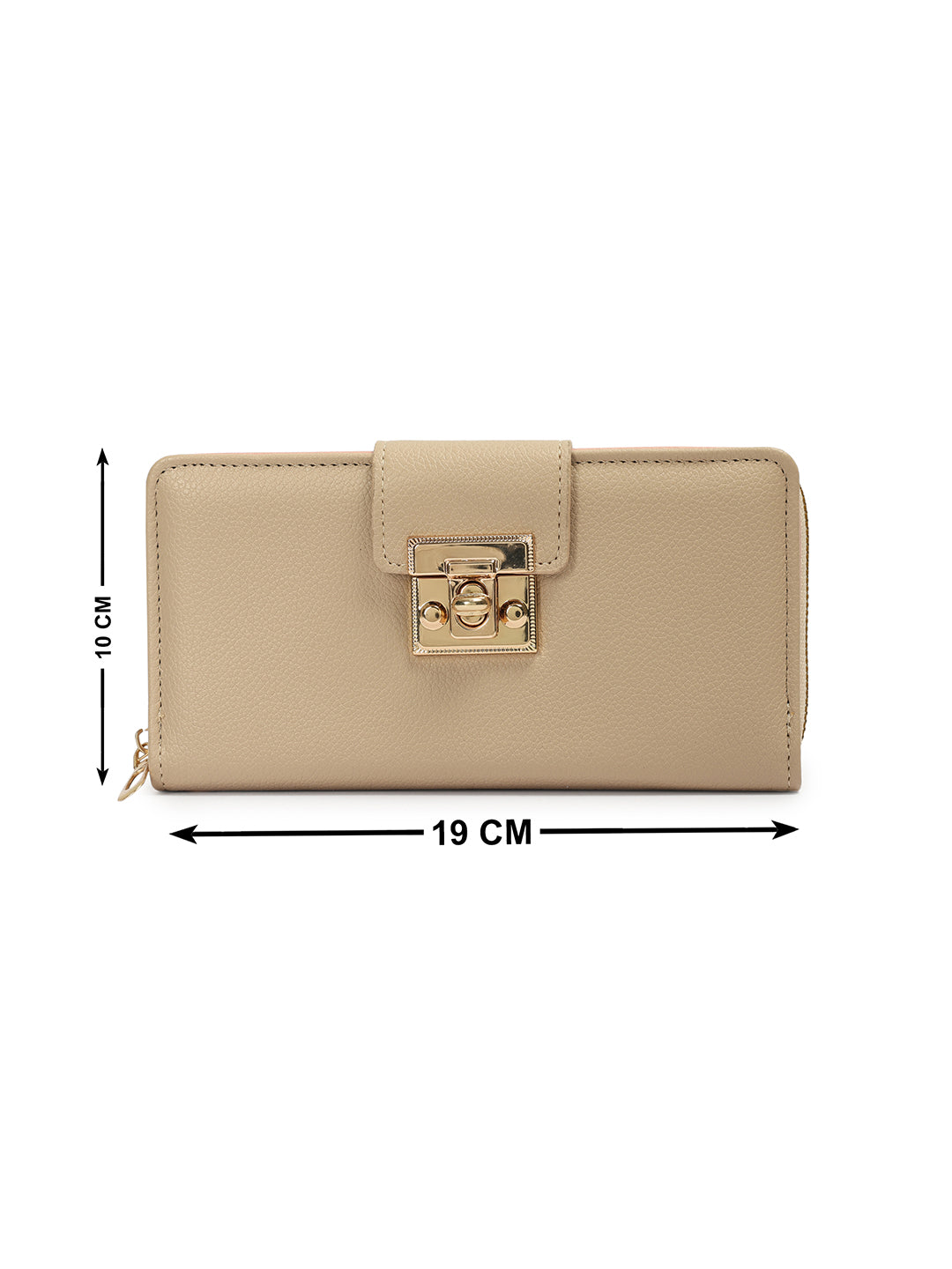 Crusset Wallet for Women â€“ PU Ladies Purse with Button Closure | Large Two Fold Textured Womenâ€™s Wallet CW20759